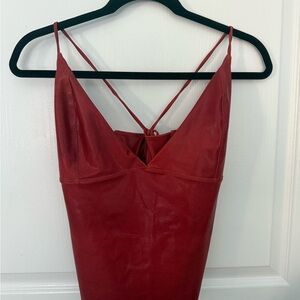 Red Strappy Tank Top